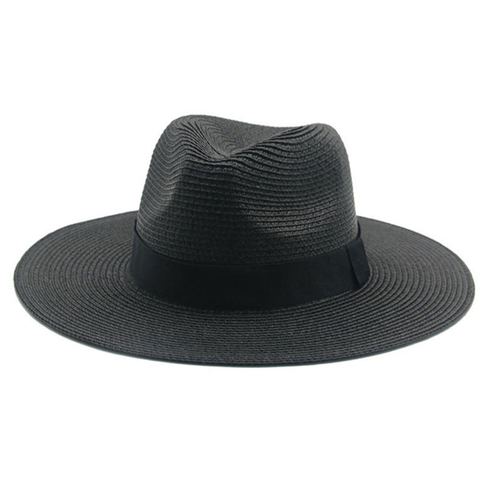 Jewelry WholesaleWholesale Black Belt Outdoor Beach Straw Hat JDC-FH-Guanchuan003 Fashionhat 冠川 %variant_option1% %variant_option2% %variant_option3%  Factory Price JoyasDeChina Joyas De China