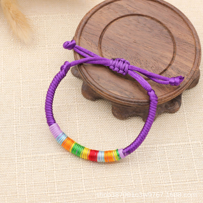 Wholesale Multicolored Rope Braided Adjustable Bracelet MOQ≥2 JDC-BT-GeEr005