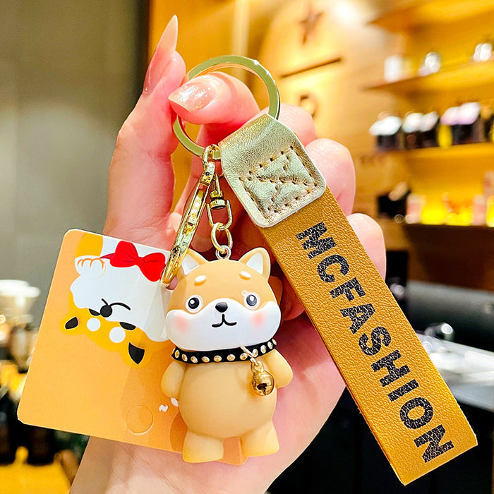 Wholesale Cartoon Shiba Inu PVC Keychain JDC-KC-SCheng038