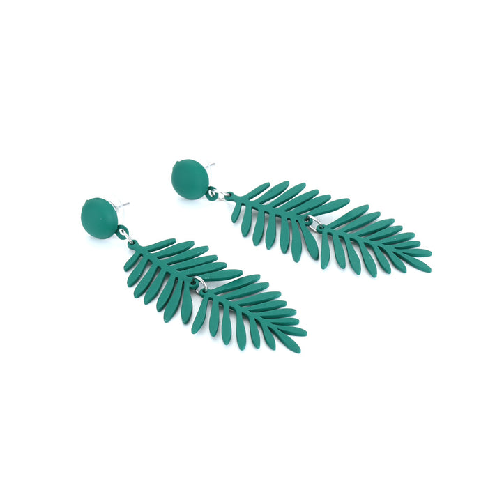 Wholesale Long Alloy Leaf Earrings JDC-ES-ManY036