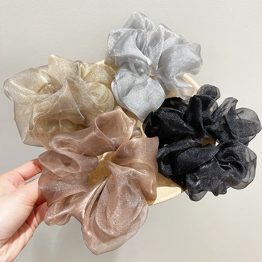 Jewelry WholesaleWholesale super fairy large pearl mesh organza hair rope JDC-HS-RXGS003 Hair Scrunchies 格尚 %variant_option1% %variant_option2% %variant_option3%  Factory Price JoyasDeChina Joyas De China