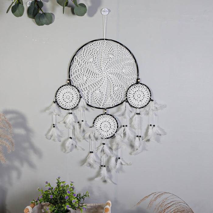 Wholesale Feather Iron Hoop Woven Dreamcatcher MOQ≥2 JDC-DC-MengS024