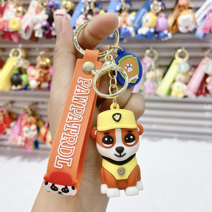 Wholesale Cartoon Dog Soft Rubber Alloy Cute Keychain (M) MOQ≥2 JDC-KC-JuShu007