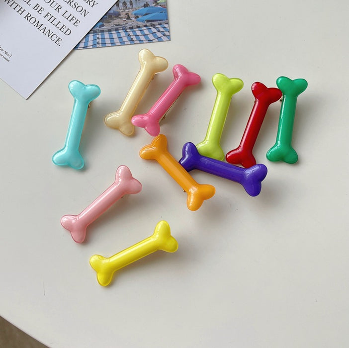 Wholesale Hair Clips Plastic Colorful Bones Fun JDC-HC-YJM022