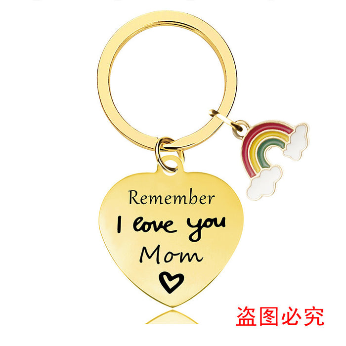 Jewelry WholesaleWholesale Heart Shaped Mother's Day Metal Keychain JDC-KC-GangGu013 Keychains 钢古 %variant_option1% %variant_option2% %variant_option3%  Factory Price JoyasDeChina Joyas De China