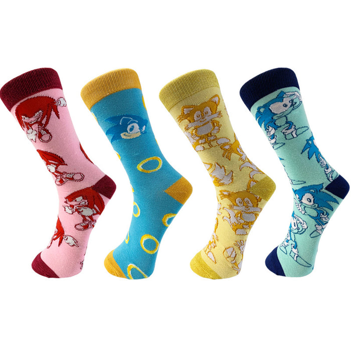 Wholesale Sock Cotton Cartoon Men's Socks Mid Tube Trend Breathable (M) JDC-SK-YiYan032