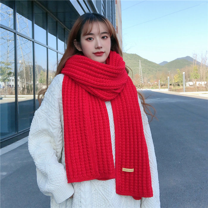 Wholesale Scarf Faux Cashmere Warm Winter Knit Solid JDC-SF-Zhenl002