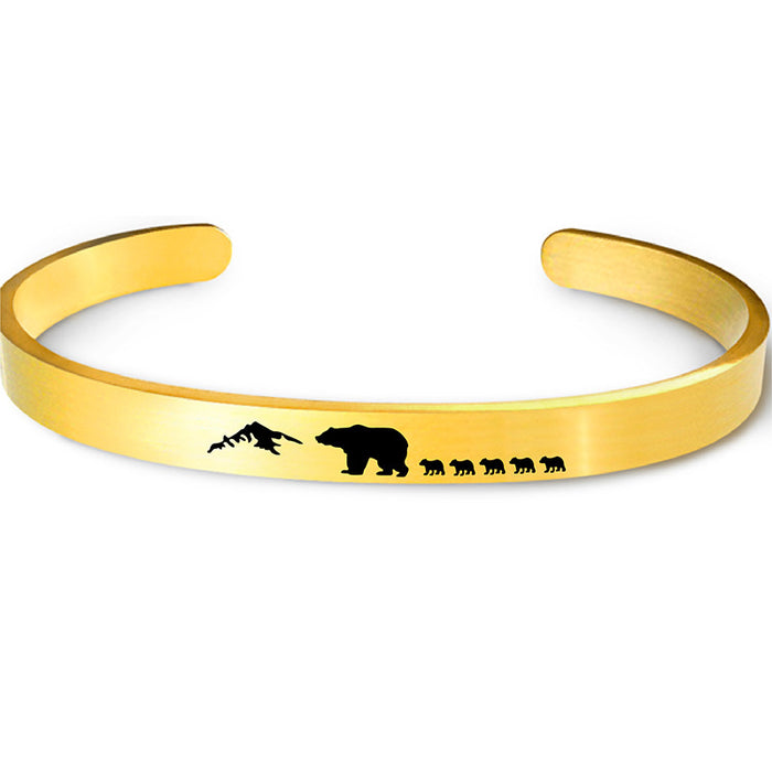 Jewelry WholesaleWholesale gold stainless steel bear father's Day gift Bracelet JDC-BT-ganggu010 Bracelet 钢古 %variant_option1% %variant_option2% %variant_option3%  Factory Price JoyasDeChina Joyas De China