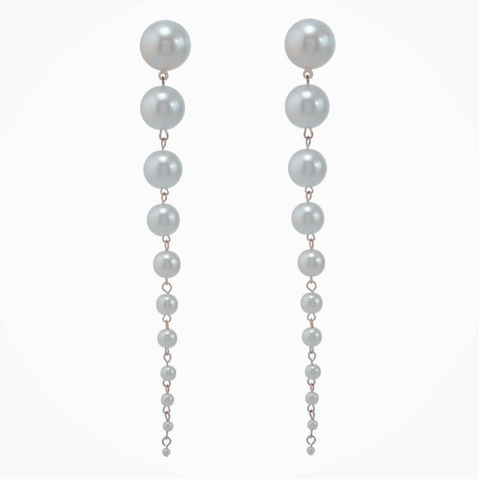 Wholesale Long Pearl Personality Exaggerated Earrings JDC-ES-LY025