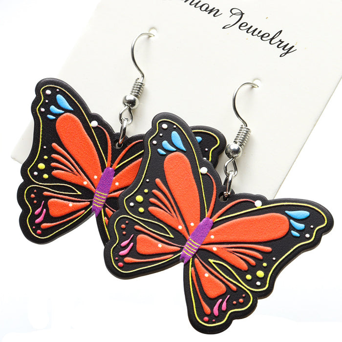 Wholesale Butterfly Personality Exaggerated Acrylic Large Butterfly Ring JDC-ES-Songx029