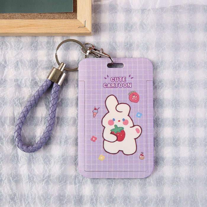 Jewelry WholesaleWholesale Cartoon Plastic Card Holder PU Lanyard Keychain JDC-KC-Gangs003 Keychains 港升 %variant_option1% %variant_option2% %variant_option3%  Factory Price JoyasDeChina Joyas De China