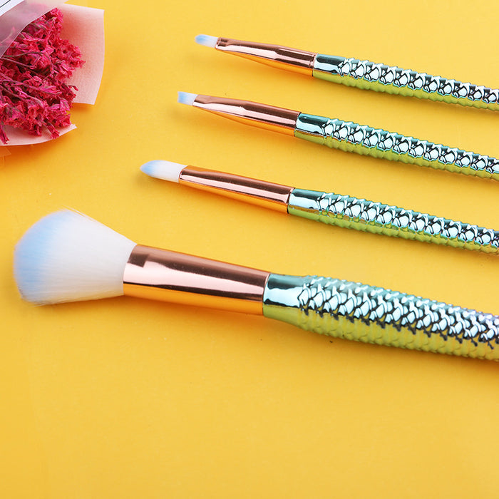 Wholesale Soft Six Color Makeup Brush Soft Hair Mermaid Set Nylon Hair 4pcs JDC-MB-YiM001