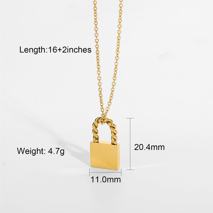 Wholesale Stainless Steel Necklace Fashion Personality Necklace Square Tarot Card Illustration JDC-NE-JD396