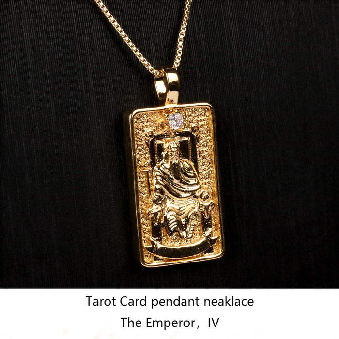 Wholesale Necklaces Copper Solomon Tarot Square JDC-NE-PREMTIANY001