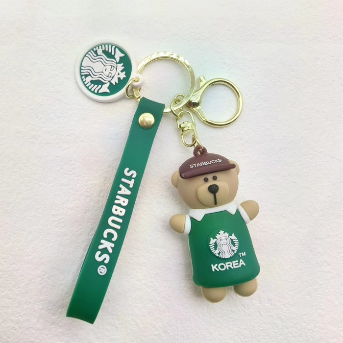 Wholesale Keychains PVC Hardware Cute Cartoon Bear (M) MOQ≥2 JDC-KC-LiangQ002