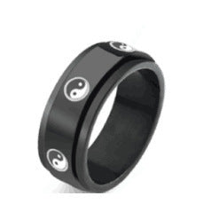 Jewelry WholesaleWholesale Titanium Steel Rotating Stars Moon Decompression Anti-Anxiety Ring JDC-RS-DingC001 Rings 顶潮 %variant_option1% %variant_option2% %variant_option3%  Factory Price JoyasDeChina Joyas De China