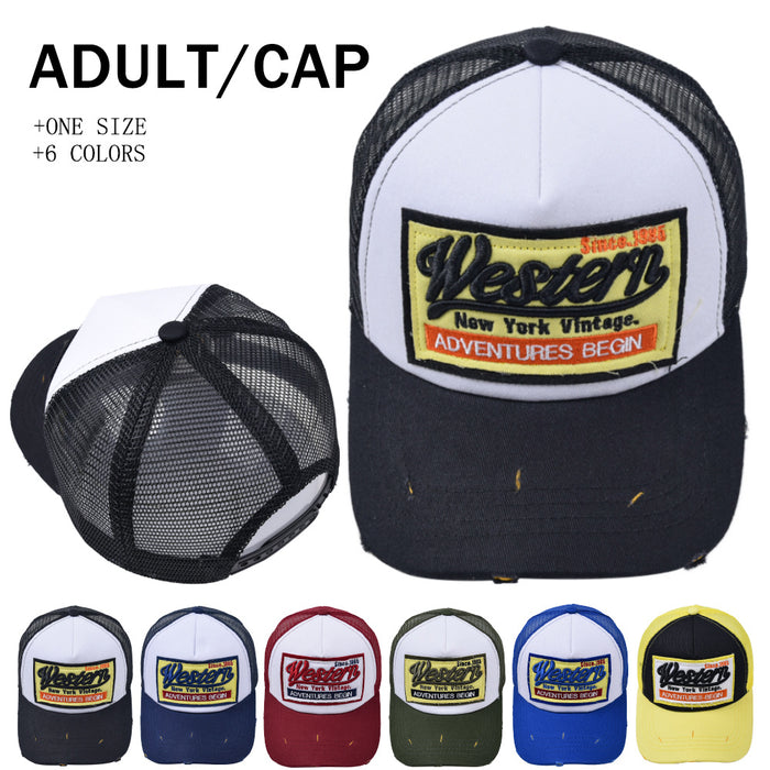 Wholesale Patch Baseball Mesh Cap Western Hat MOQ≥2 JDC-FH-WenR018