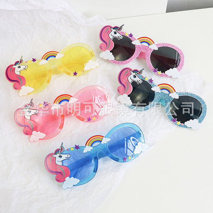 Jewelry WholesaleWholesale funny color horse glasses JDC-SG-MingK008 Sun Glasses 明可 %variant_option1% %variant_option2% %variant_option3%  Factory Price JoyasDeChina Joyas De China