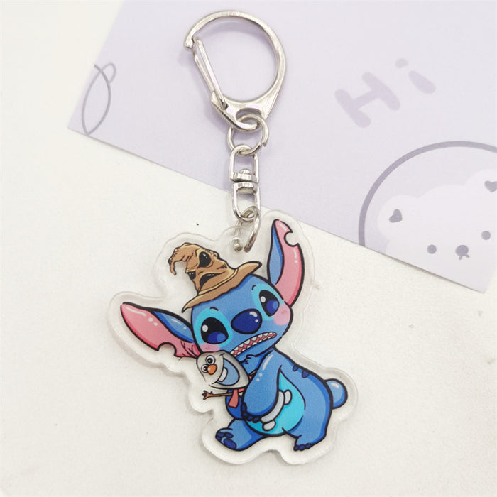 Wholesale pendant interstellar baby cute cartoon acrylic keychain MOQ≥2 JDC-KC-GLun005