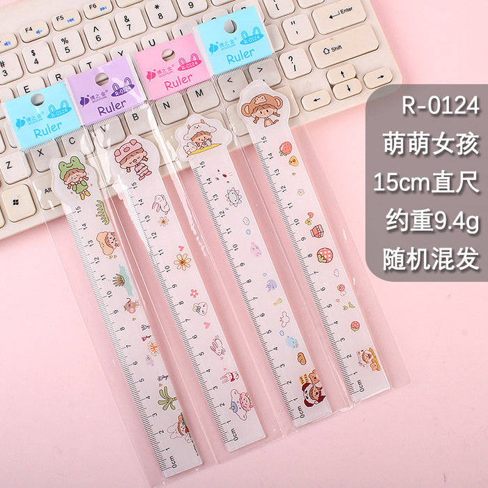 Wholesale Ruler Plastic 15cm Transparent Cute Starry Sky MOQ≥2 JDC-RR-LGT003