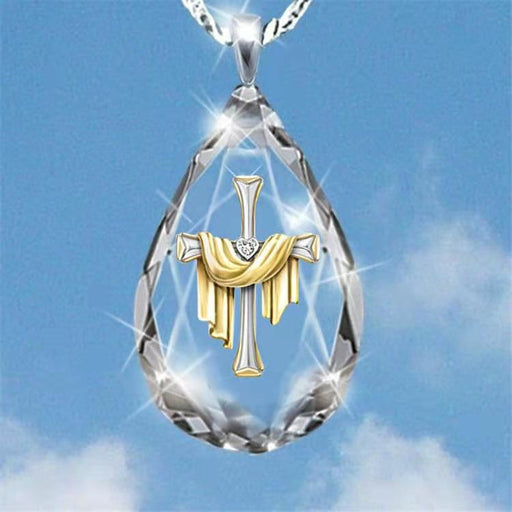 Jewelry WholesaleWholesale Water Drop Glass Jesus Dolphin Tree of Life Alloy Necklace MOQ≥2 JDC-NE-ZiB016 Necklaces 资比 %variant_option1% %variant_option2% %variant_option3%  Factory Price JoyasDeChina Joyas De China