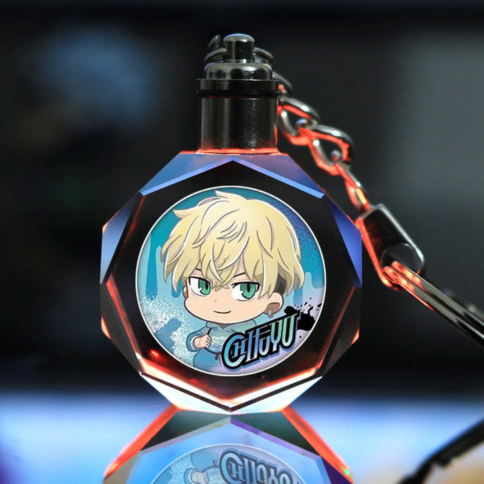 Wholesale Keychains Crystal LED Anime Peripherals Colorful Glow MOQ≥2 JDC-KC-LuoQ005