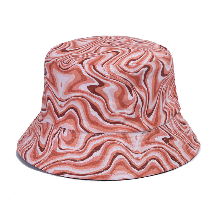 Wholesale double-sided fisherman hat summer travel sunscreen sun hat tie dye hat JDC-FH-YueH002