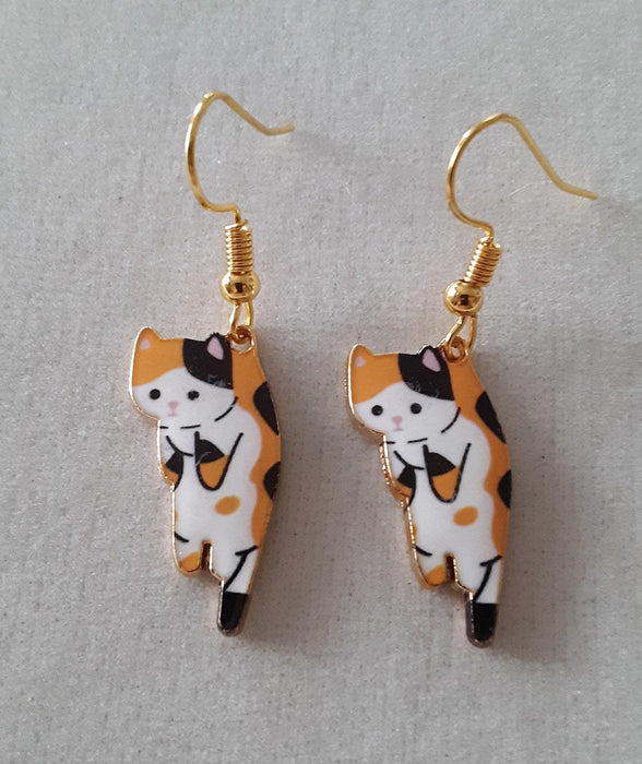 Wholesale Earrings Alloy Cartoon Kitten MOQ≥2 JDC-ES-FuSu013