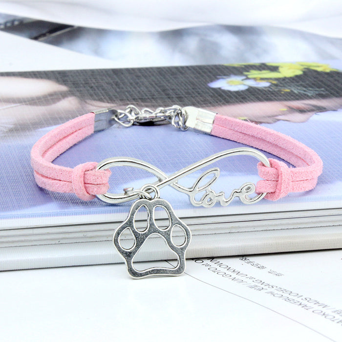 Wholesale Bracelet Alloy Retro 8 Character Love Dog Claw Bracelet MOQ≥2 JDC-BT-FengR005