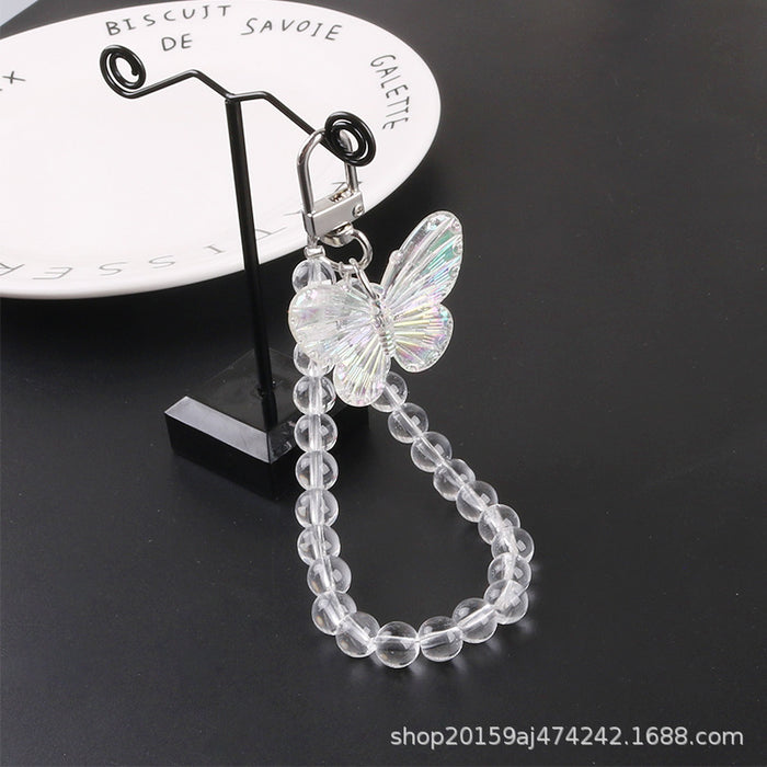 Wholesale Keychains Acrylic Butterfly Bead Bracelet MOQ≥2 JDC-KC-YiHan034