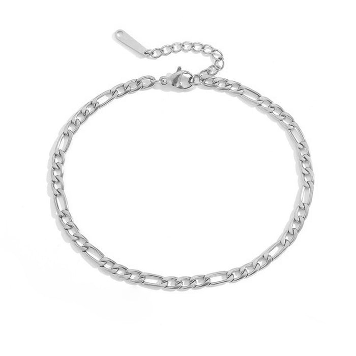 Jewelry WholesaleWholesale Stainless Steel Figaro Chain Anklet JDC-AS-JJ002 Anklet 聚杰 %variant_option1% %variant_option2% %variant_option3%  Factory Price JoyasDeChina Joyas De China