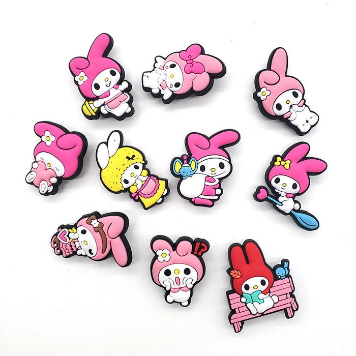 Wholesale set of 10 Cartoon Cute PVC DIY Accessories Croc Charms (M) MOQ≥3 JDC-CCS-WanX027