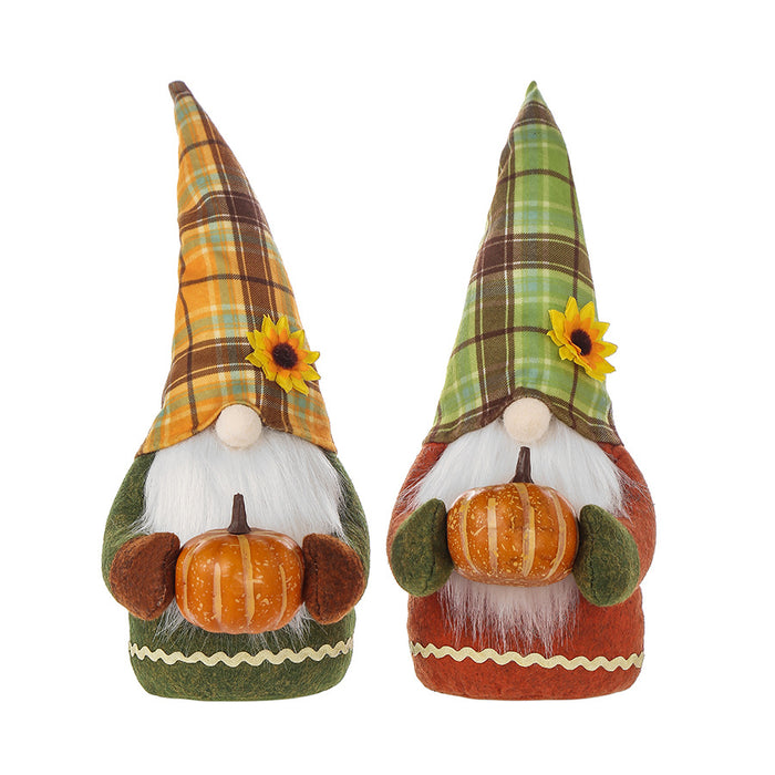 Wholesale Ornament Cloth Halloween Cute Pumpkin Faceless Doll JDC-OS-GangL035