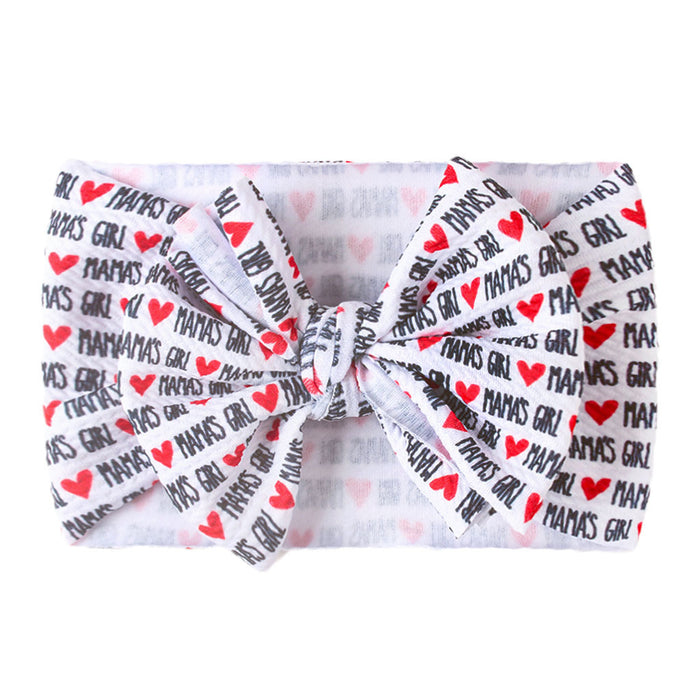 Wholesale DIY Fabric Baby Printed Bow Bandana sweatband JDC-HD-ML032