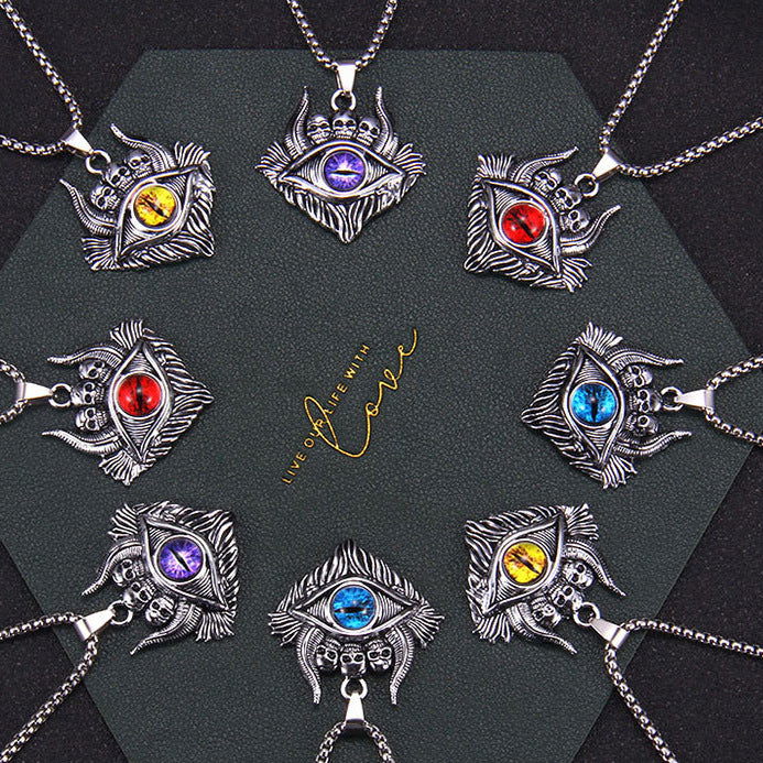 Wholesale Necklaces Alloy Devil's Eye Skull JDC-NE-NingL002