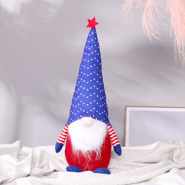 Wholesale 4th of July Independence Day Decorations Flag Faceless Old Man Doll Ornament MOQ≥2 JDC-OS-SY001