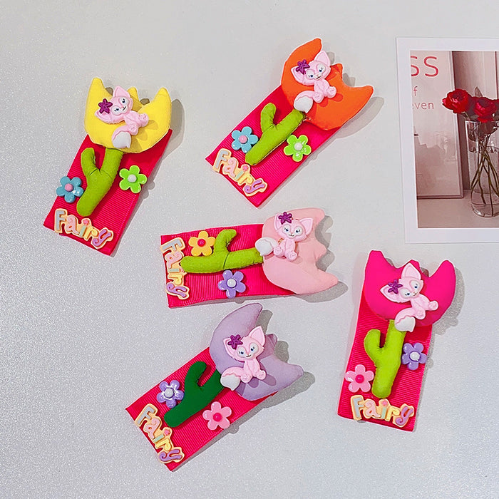 Wholesale tulip breaking clip girl cartoon bangs clip JDC-HC-HShi002