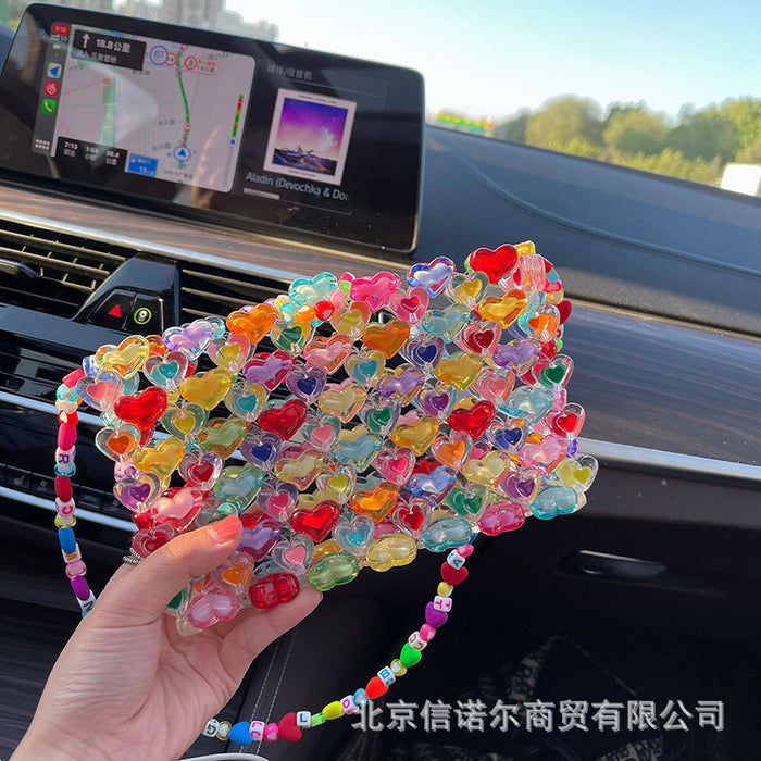 Wholesale Hand Beaded DIY Acrylic Handbag JDC-HB-Xinnuo003