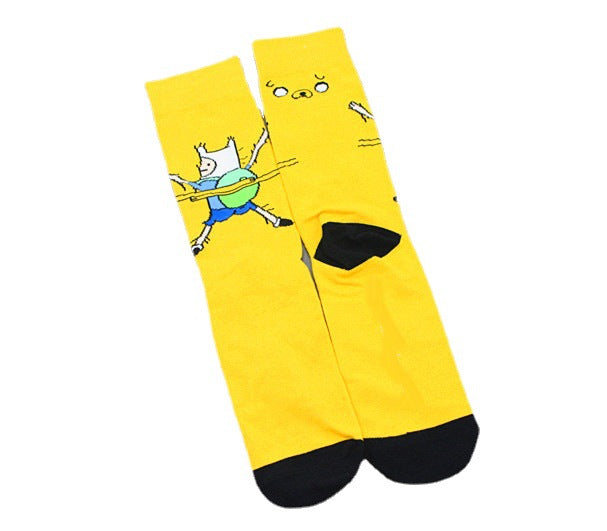 Wholesale Sock Cotton Medium Tube Cartoon Cute Antibacterial Sweat (M) JDC-SK-HuiHe033