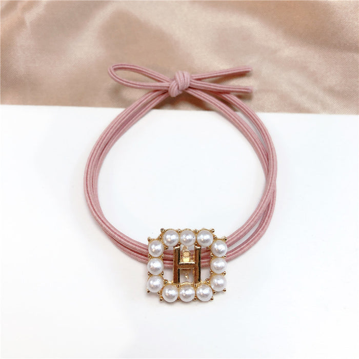 Jewelry WholesaleWholesale rabbit pearl metal hair rope (M) JDC-HS-Jiax024 Hair Scrunchies 佳芯 %variant_option1% %variant_option2% %variant_option3%  Factory Price JoyasDeChina Joyas De China