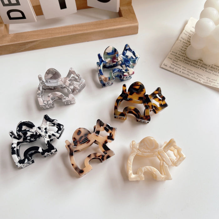 Wholesale Acetate Sheet Cute Dog Hair Clips MOQ≥2 JDC-HC-XingYi005