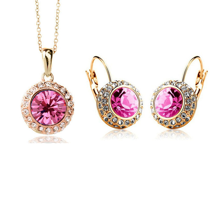 Jewelry WholesaleWholesale Rhinestone Alloy Necklace Earring Set JDC-ES-Yaqian001 Earrings 雅茜 %variant_option1% %variant_option2% %variant_option3%  Factory Price JoyasDeChina Joyas De China