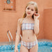 Jewelry WholesaleWholesale children's split color checkered print suspender bikini swimsuit JDC-SW-HongS008 Swimwear 宏盛 %variant_option1% %variant_option2% %variant_option3%  Factory Price JoyasDeChina Joyas De China