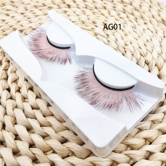 Wholesale Gradient Color Imitation Mink False Eyelashes Single Pair Pack MOQ≥3 JDC-EY-ZXin004