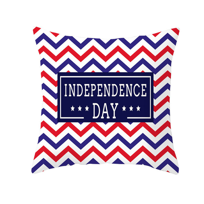 Wholesale 4th of July Independence Day Pillowcase Peach Skin Print MOQ≥2 JDC-PW-Jinze001