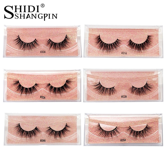 Wholesale Mink Hair 1 Pair Explosive Hair False Eyelashes 3D Messy Natural Simulation JDC-EY-LanJL011