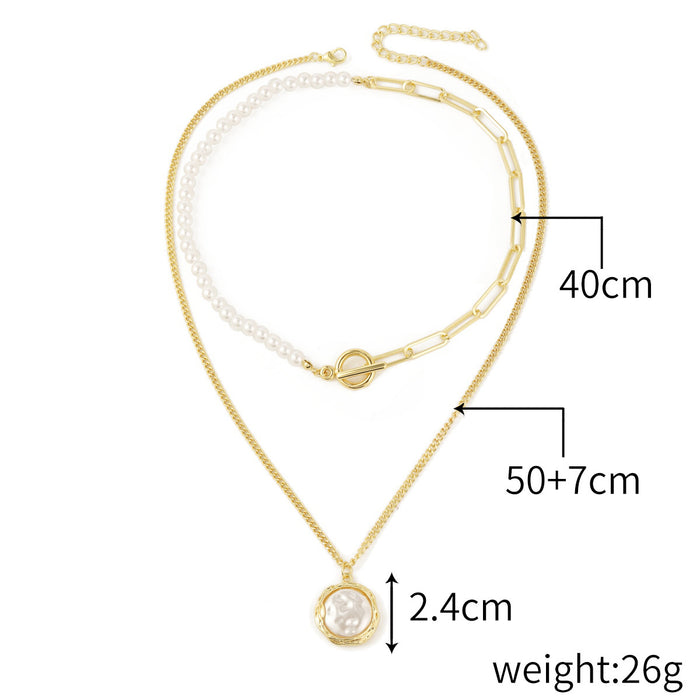 Jewelry WholesaleWholesale Pearl Alloy Pendant Clavicle Necklace JDC-NE-GSJY012 Necklaces 嘉溢 %variant_option1% %variant_option2% %variant_option3%  Factory Price JoyasDeChina Joyas De China