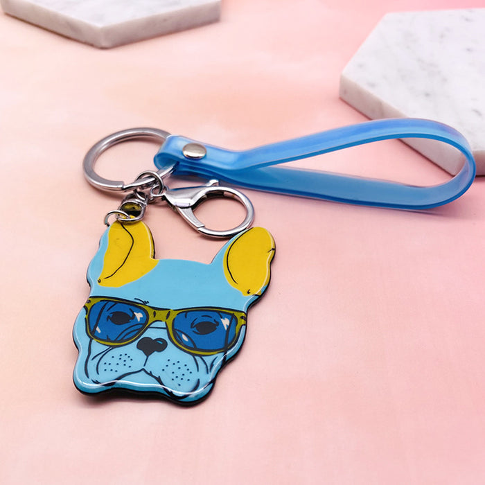 Wholesale Acrylic Dog Keychain MOQ≥3 JDC-KC-LYan003