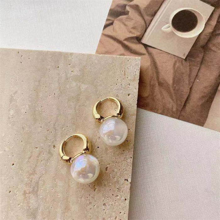 Jewelry WholesaleWholesale electroplated Mermaid Pearl Earrings JDC-ES-BY193 Earrings 宝钰 %variant_option1% %variant_option2% %variant_option3%  Factory Price JoyasDeChina Joyas De China