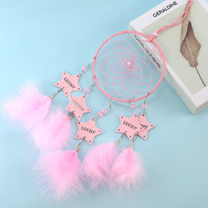 Wholesale Dream Catcher Feather Star Dream Catcher With LED Light JDC-DC-JY016